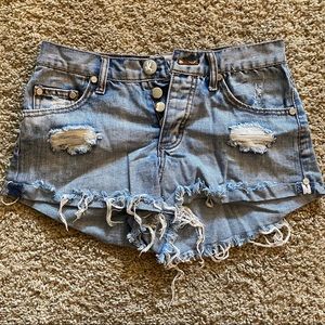 Distressed Jean Shorts